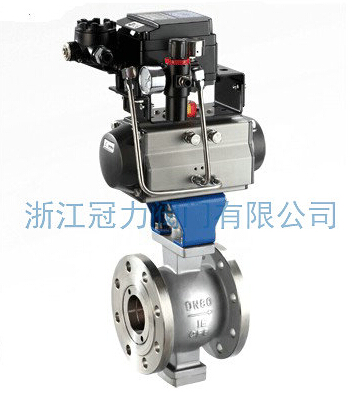 V型球閥氣體,液體,固態顆粒統統放行