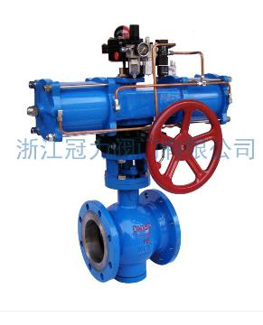 法蘭式V型球閥節流、控流